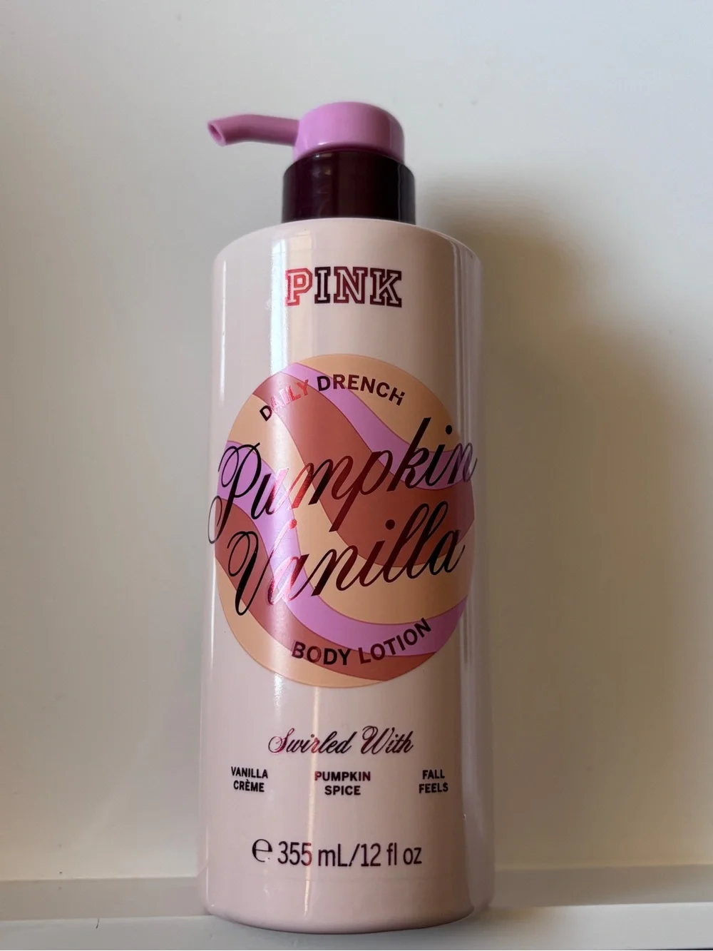 PINK Pumpkin Vanilla Daily Drench Body Lotion 12oz NEW